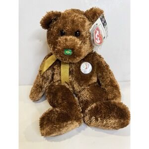 Ty Beanie Baby CHAMPION Bear 2002 BRAZIL  FIFA World Cup Vintage Plush R1.2